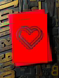 Image 3 of Infinity Heart | Letterpress Card | Shimmery