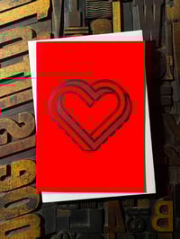 Image 2 of Infinity Heart | Letterpress Card | Shimmery