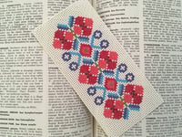 Image 2 of Scandinavian Geometric Colorful Cross Stitch Bookmark 