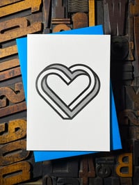 Image 3 of Infinity Heart | Letterpress Card | Mono