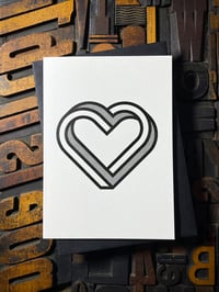 Image 5 of Infinity Heart | Letterpress Card | Mono