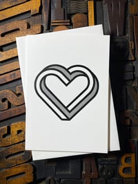 Image 2 of Infinity Heart | Letterpress Card | Mono