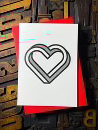 Image 1 of Infinity Heart | Letterpress Card | Mono