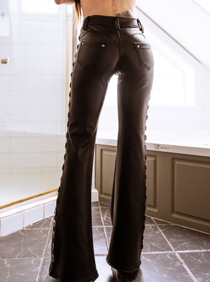 Image of Toxic Vision All Black Everything concho flare pants MULTI SIZE