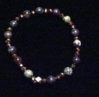 Czech Glass, Natural Stone, Brass