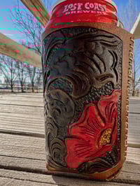 Image 3 of Traditional Floral Leather Koozie