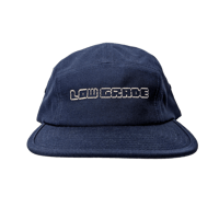 Image 1 of LOW GRADE EMBROIDERED ASCII LOGO 5 PANEL HAT - BLUE