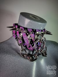 Image 2 of Rockstar Purple Spike Choker