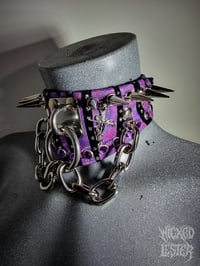 Image 3 of Rockstar Purple Spike Choker