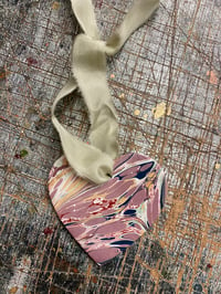 Image 1 of Individually Hand Marbled Ceramic Heart - 13/15