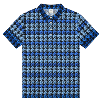 Image 5 of La Chupacabra Houndstooth in Azul slim fit polo