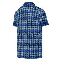 Image 3 of La Chupacabra Houndstooth in Azul slim fit polo