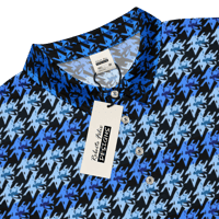 Image 4 of La Chupacabra Houndstooth in Azul slim fit polo