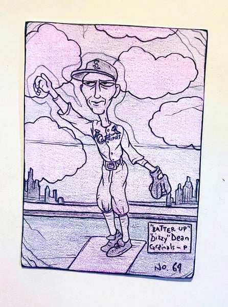 Image of Original pencil artwork—Dizzy Dean