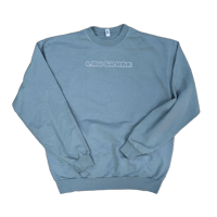 Image 1 of LOW GRADE ASCII EMBROIDERED CREW NECK - ATLANTIC GREEN