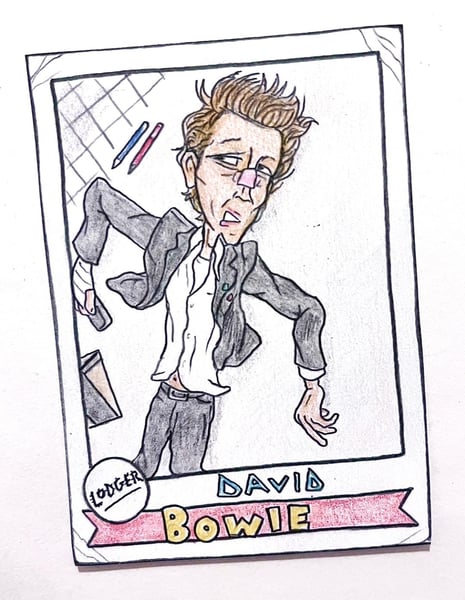 Image of Original pencil artwork—David Bowie (Lodger)