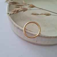 Large brass round top ring 