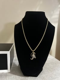 Image 1 of Rope Chain with Initial Pendant
