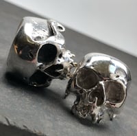 Image 1 of Skull Ring 3, Hand Made, Silver, Custom Gold Teeth Option