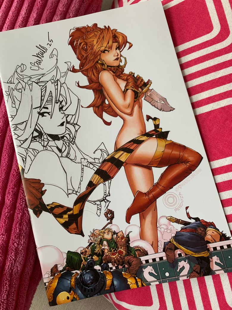 Image of BATTLE CHASERS VIRGIN VARIANT COVER with Red Monika remarque!