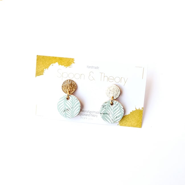 Grenada Cork + Leather Stud Earrings 