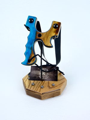 Image of Handcrafted Wooden Slingshot, Safari Spectraply Wood Sling Shot, Right Hand pull, Left hand hold