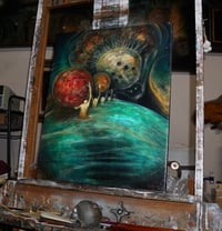 Image 3 of "Atlast Wanderers", oil embellished canvas print #6/25, "Sorcery: Contested Realm"