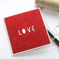 Image 1 of LOVE Card. Valentines Day Card. Handmade Love Card for Husband or Wife. 1st Valentines Together.