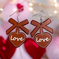 LOVE  me bow drop earrings 