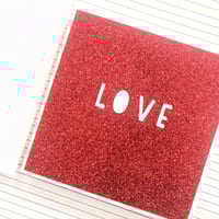 Image 1 of LOVE Card. Wedding Card. Anniversary Card. Engagement Card. Handmade Love Card. Paper Anniversary.