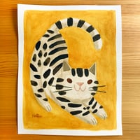 Ready to Pounce - Original Watercolor Painting