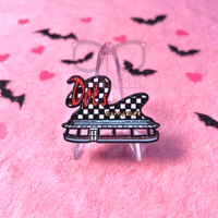 Image 1 of Dot’s Diner - 2 inch Black nickel metal pin