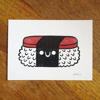 Image 1 of Spam Musubi Linocut Print