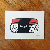 Image 2 of Spam Musubi Linocut Print