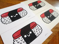 Image 3 of Spam Musubi Linocut Print