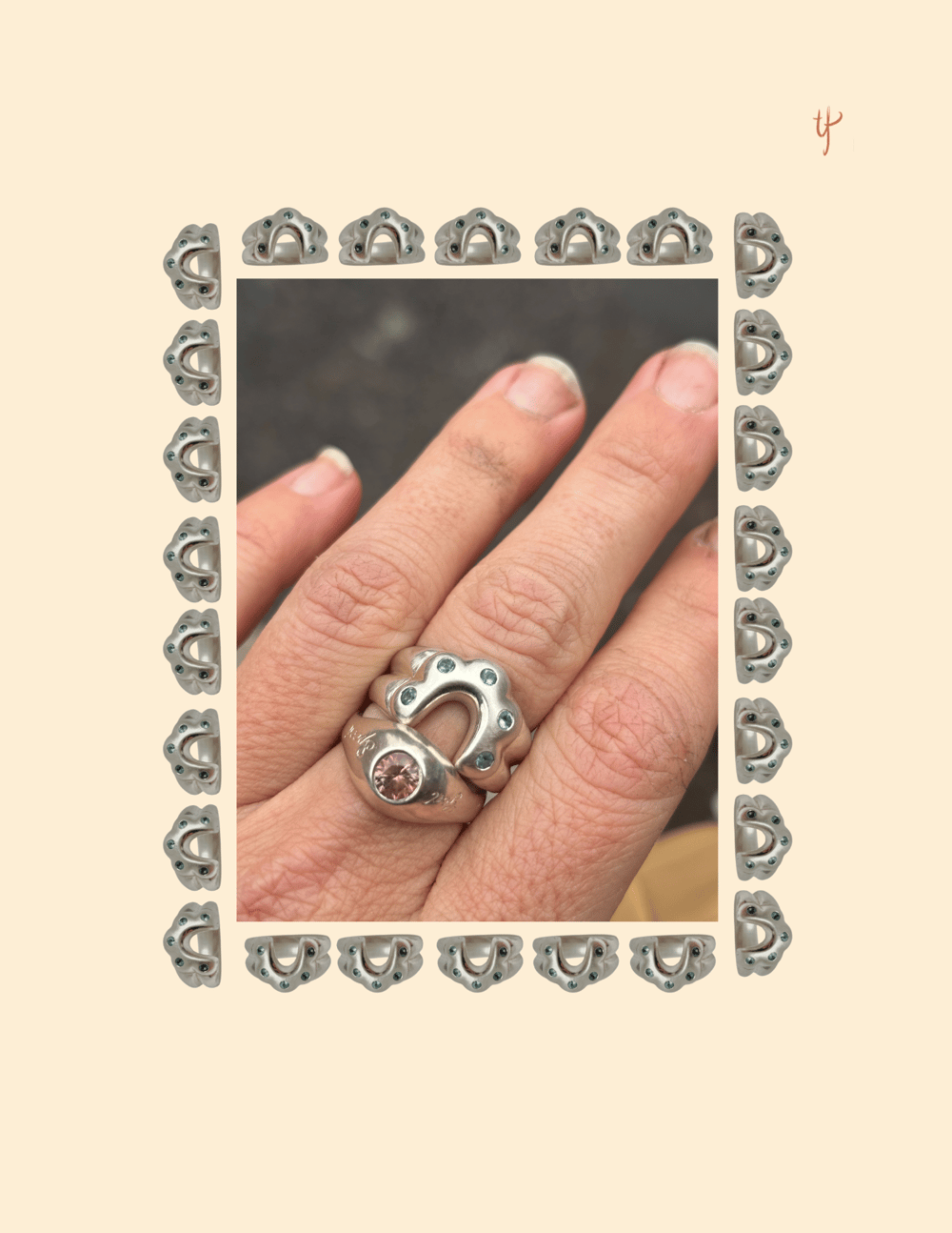 Image of Blue Puff Ring