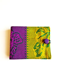 Image 1 of Mayan Textile Needlebook in Gold/Purple