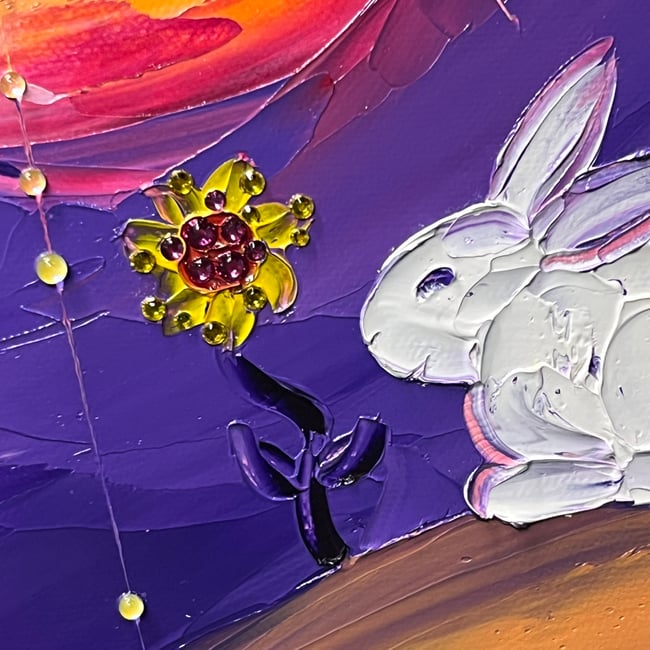 “Sun Bunny’s Delight” - 11”x14” oil on canvas Ready to Ship TODAY!