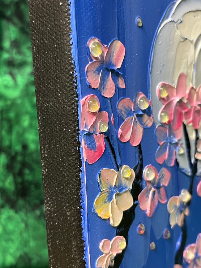 “Pastel Petal Evening Mood”-  6”x12” oil on canvas, ready to ship TODAY! 