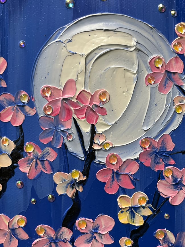 “Pastel Petal Evening Mood”-  6”x12” oil on canvas, ready to ship TODAY! 