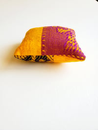 Image 3 of Mayan Textile Pincushion in Gold/Rose