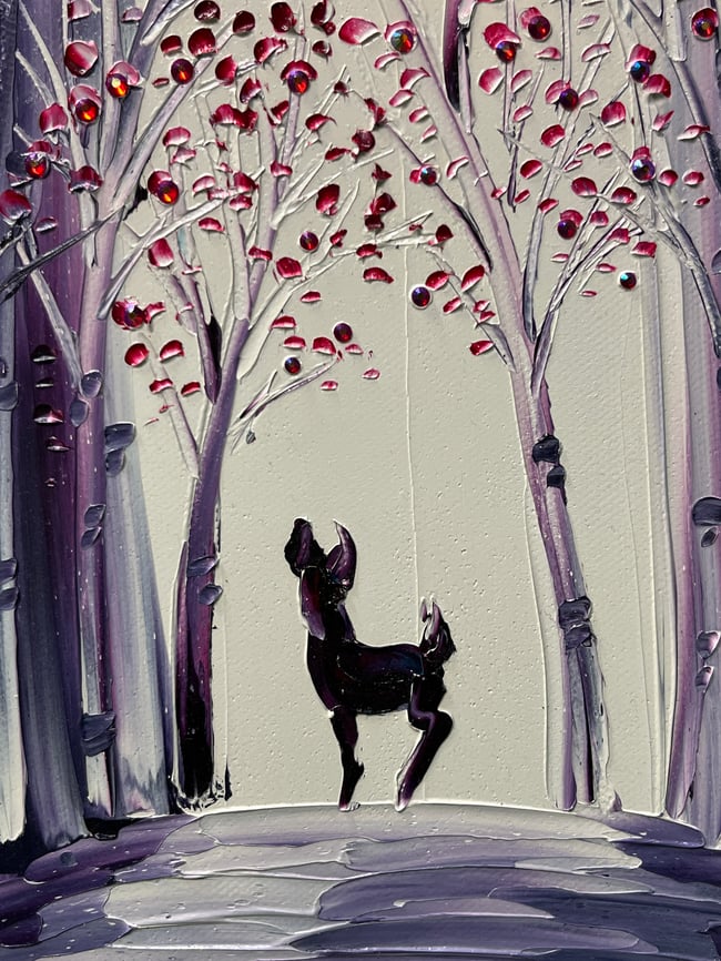 “Keeper of the Forest Secrets” - 10”x20” oil on canvas, ready to ship TODAY!