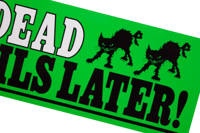 Image 3 of Cat Dead Details Later (Re-Animator) Bumper Sticker