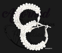 X-Small Wire Wrapped Bead Hoop Earrings - #ANA826019