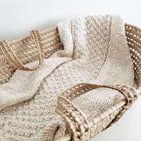 Image 1 of Baby blanket chunky knit, 100% natural fibers and cotton from Argentina, Eco friendly baby blanket