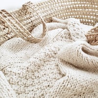 Image 2 of Baby blanket chunky knit, 100% natural fibers and cotton from Argentina, Eco friendly baby blanket