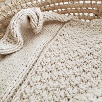 Image 4 of Baby blanket chunky knit, 100% natural fibers and cotton from Argentina, Eco friendly baby blanket