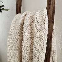 Image 5 of Baby blanket chunky knit, 100% natural fibers and cotton from Argentina, Eco friendly baby blanket