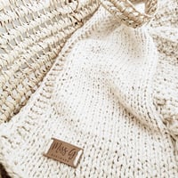 Image 3 of Baby blanket chunky knit, 100% natural fibers and cotton from Argentina, Eco friendly baby blanket