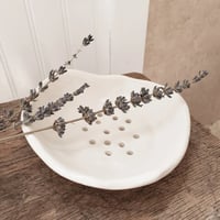 Image 4 of Soap dish, available in three different shapes, ceramic. Soap tray